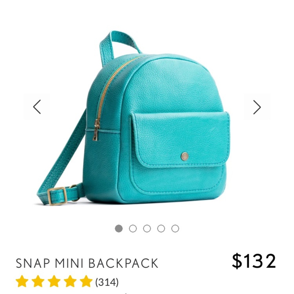 Portland Leather Goods Snap mini backpack unicorn Tulip - Picture 2 of 10